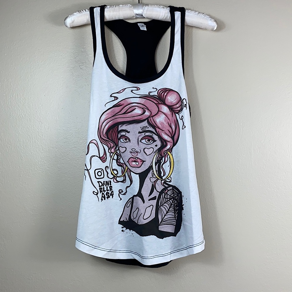 danielleas4 limited edition pink hair racer tank - Picture 1 of 6